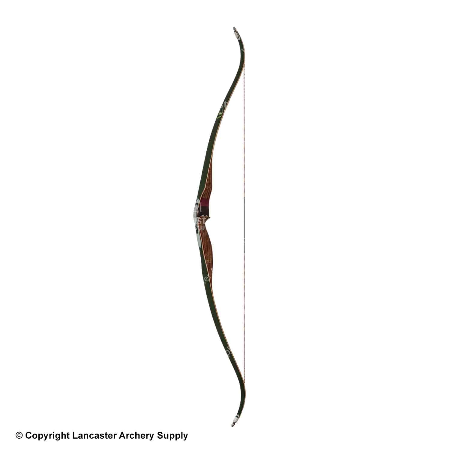 Bear Kodiak Traditional Recurve Bow (Shedua/Purple Heart/Green Glass)