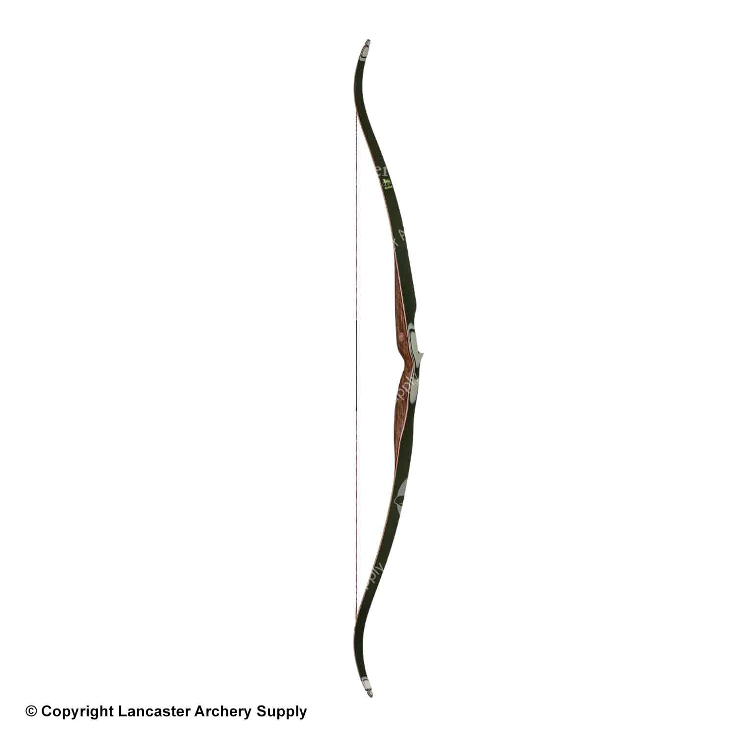 Bear Kodiak Traditional Recurve Bow (Shedua/Purple Heart/Green Glass) - Image 2