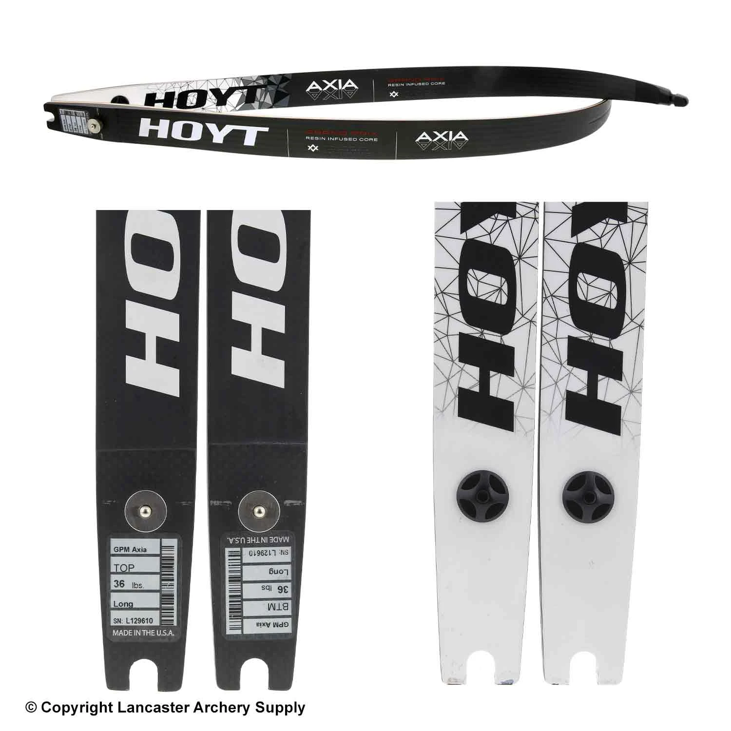 Hoyt Grand Prix Carbon Axia Recurve Limbs (Open Box X1033182) - Image 2